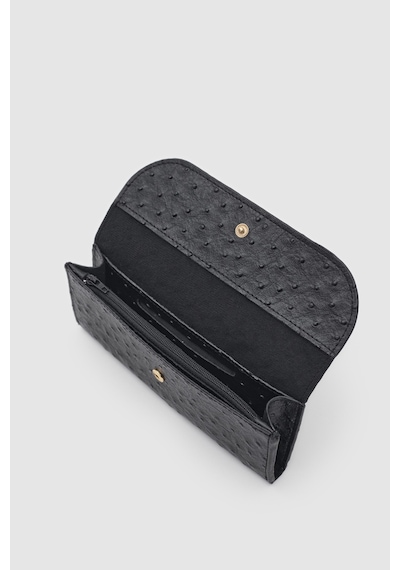 Shule Bags Sien Dokulu Kadın Cüzdan Siyah