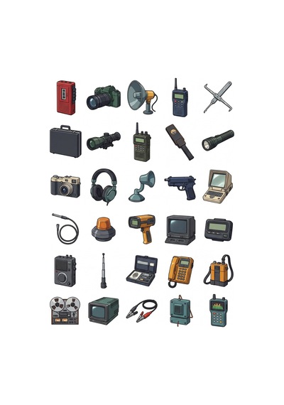 30 Adet Retro Dedektif Casus Sticker Seti - Laptop, Defter Ve Telefon Kılıfı Çok Renkli