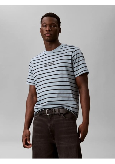Calvin Klein Ss 16s Strıpe Easy L, Cdp Mavi Erkek T-shirt