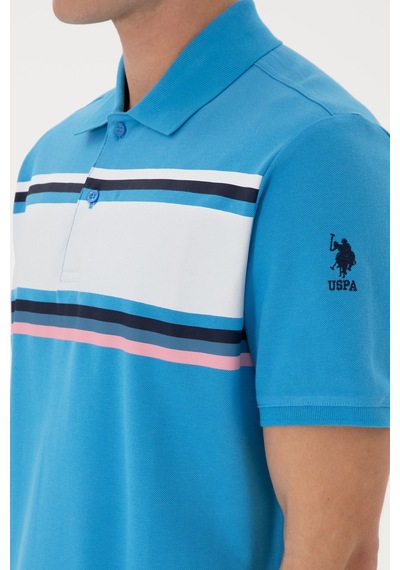 U.S. Polo Assn. Erkek Regular Fit Polo Yaka Turkuaz Tişört 50306858-VR093