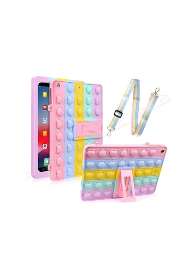 Samsung Uyumlu Galaxy Tab A7 10.4 T500 T505 T507 Popitli Standlı Renkli