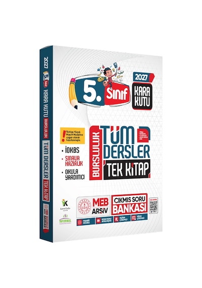 2027 5.Sınıf Tüm Dersler TEK KİTAP YENİ SİSTEM İOKBS BURSLULUK Tamamı Çözümlü Çıkmış Soru Bankası