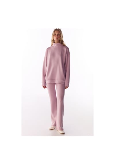 Penti Pembe İpeksi Dokunuş Silky Touch Paça Detaylı İspanyol Paça Flare Pantolon Açık Lila