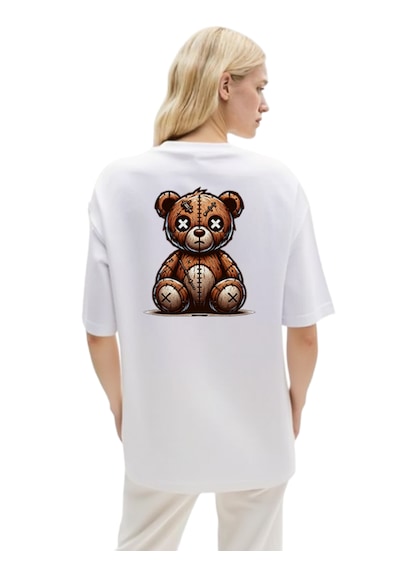 Ogc Oyuncak Ayı Oversize Unisex T-shirt Beyaz