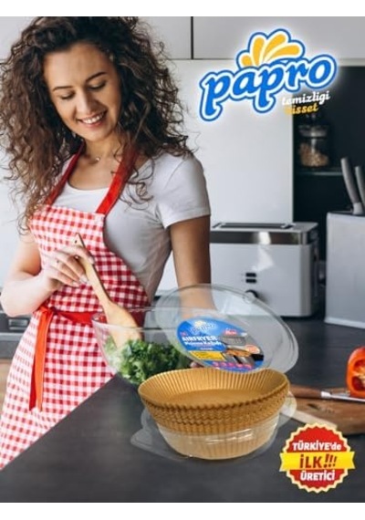 Airfryer Pişirme Kağıdı,fritöz Yağlı Kağıdı 25&apos Li X4 Adet Avantajlı Paket - Toplam 100 Adet 50 x 22