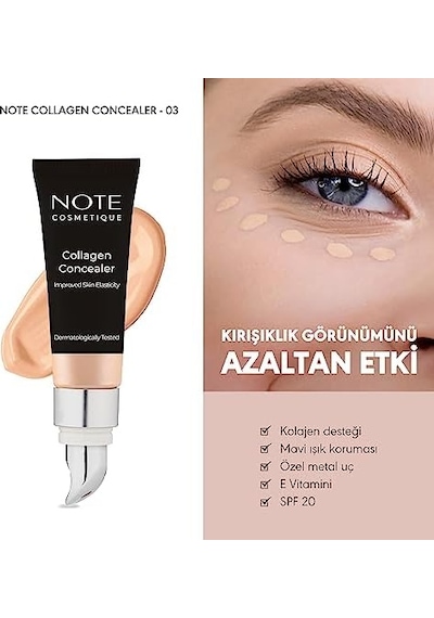 Collagen Concealer 03 Kolajen İçerikli Spf 20 Göz Altı Kapatıcısı