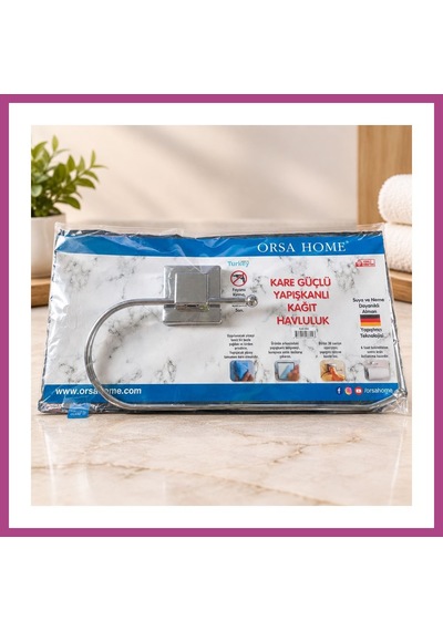 Gees Global Yapışkanlı Metal Oval Açıklıklı Kağıt Havluluk Askısı Gbzs