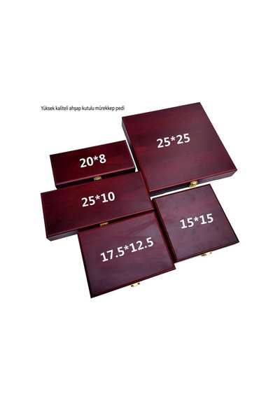 Büyük Boy Ahşap Dekor Boş Istampa 175 125mm Mürekkep Baskı Pedi Karışık