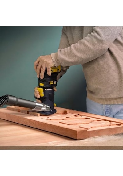 Dx82b 18volt Şarjlı Kömürsüz 6mm Devir Ayarlı Profesyonel Avuç İçi El Frezesi Formika Tıraşlama Akü Dahil D