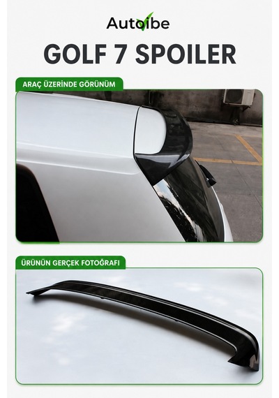 Volkswagen Golf 7 Tavan Spoiler Spoyler A+ Kalite Fiberglass Boyasız Tam Uyum