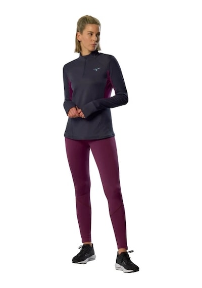 Mizuno Active Warmalite Yarım Fermuarlı Kadın Sweatshirt Siyah Çok Renkli