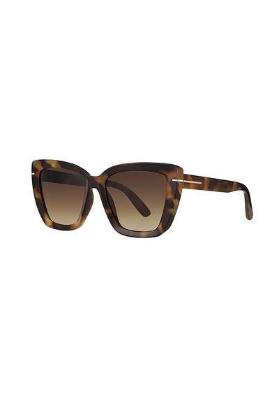 Daniel Klein Dk4334-2 Kahverengi Leopard Signature Square Cat Eye Modern Elegance Kadın Güneş Gözlüğü Leopar