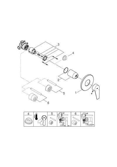 Grohe Bauedge Tek Kumandalı Duş Bataryası - 29040001