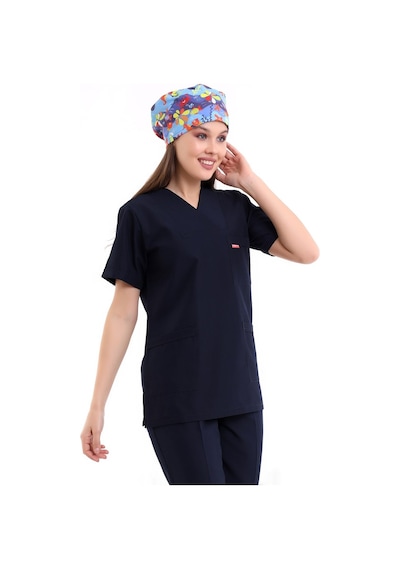 Zarf Yaka Kadın Tek Üst - 47 Lacivert-6137