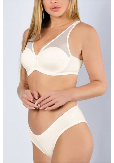 Auw Olıvıa Tüllü Toparlayıcı Sütyen Aydinunderwear Krem