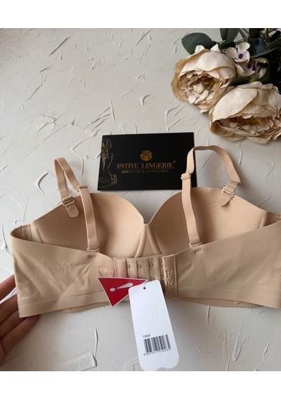 Lady Baby Straplez Kesim Destekli Dikişsiz Balensiz Toparlayıcılı Bej
