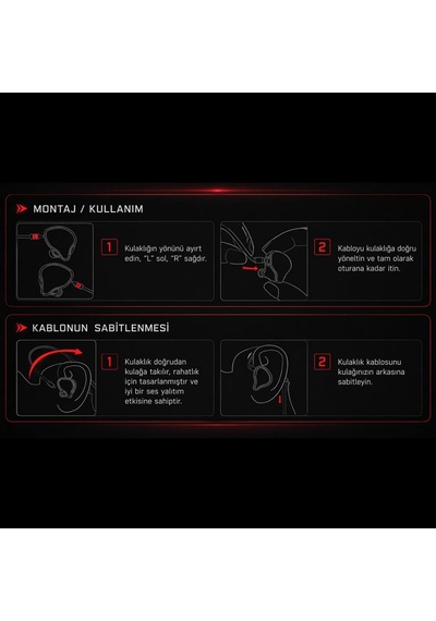 Klasse Feel Iem Kulaklık, Kulak İçi Gaming In-ear Headphone Feel Pro Type-c Mikrofonlu