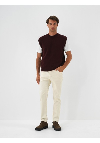 Xint Bordo Regular Fit Bisiklet Yaka Mohair Süveter 801863