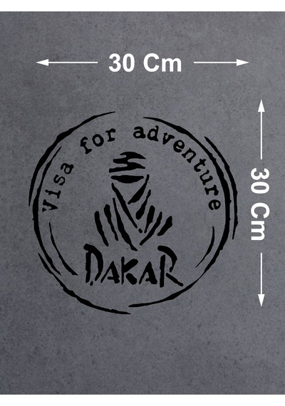 Dakar Adventure Sticker - 4x4 Off Road Kamp Adventure Sticker - Araba Oto Motosiklet Karavan Cam Sticker - 00079 30x30 Cm