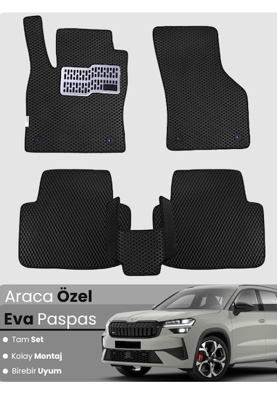 Skoda Kodiaq 2024-2025 Uyumlu Eva Paspas Tam Set Oto Paspas,araca Özel,kolay Montaj 877