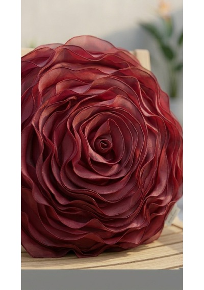 Rose Burgundy Yastık Çok Renkli