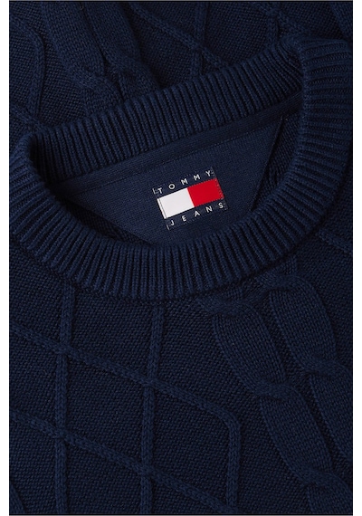 Tommy Jeans Pamuklu Regular Fit Kazak Erkek Kazak Dm0dm23405 C1g Lacivert