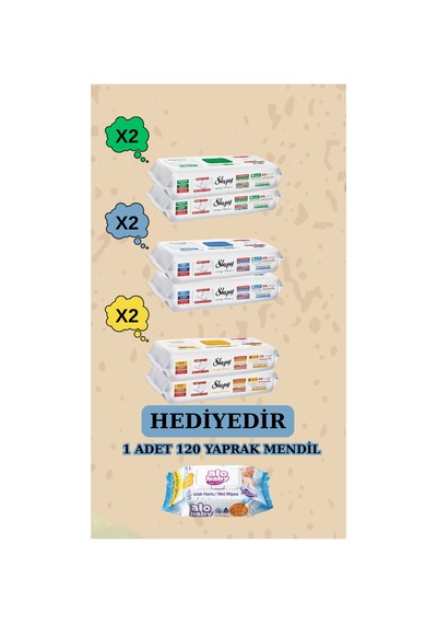 Mop Beyaz Sabun 2 Paket Çamaşır Suyu 2 Paket Arap Sabun 2 Paket 300 Yaprak Diğer