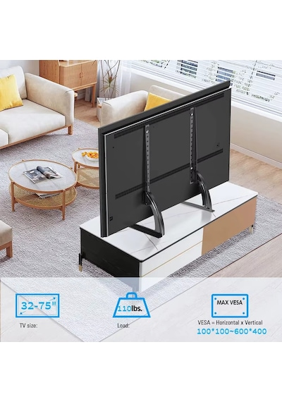 32-75'' Evrensel Masaüstü Tv Lcd Led Standı Ayarlanabilir Çelik Sabit Ekran Tv Standı