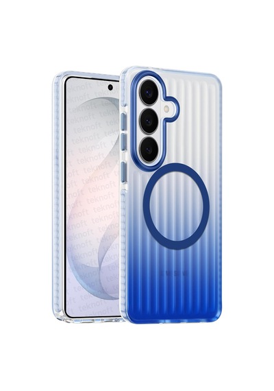 Samsung Galaxy S26 Plus İçin Prestige Serisi Magsafe İle Uyumlu Yükseltilmiş Lens Çerçeveli Ultra Güçlü Darbeye Dayanıklı Yumuşak Silikon Kılıf Mavi, Galaxy S26 Plus