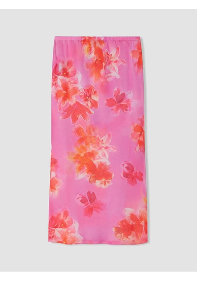 Lcw Dream Pembe Çiçekli Kadın Plaj Etek Ve Bluz Takımı