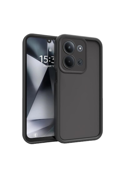 Fibaks Redmi 15c Uyumlu Kılıf Kamera Korumalı Yumuşak Dokulu Darbe Emici Siyah Silikon Kapak