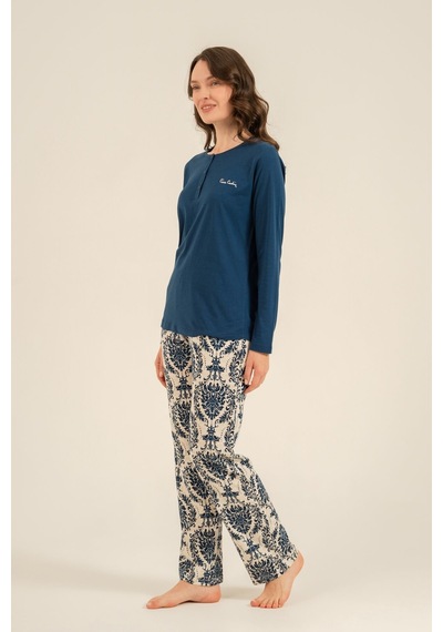 Pierre Cardin Kadın Lacivert Düğmeli Yaka Uzun Kol Pijama Takım Pc9285-s-v1 Pc9285-s-v1 Pierre Cardin Kadın Lacivert Düğmeli Yaka Uzun Kol Pijama Takım Pc9285-s-v1 Pc9285-s-v1