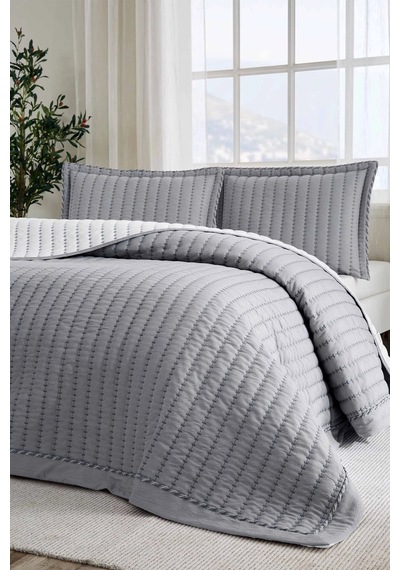 Özdilek Nakışlı -line Gri- Tek Kişilik Yatak Örtüsü 180x250