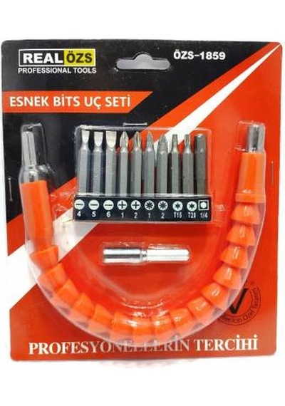 Bükülebilir Esnek Şaft Bits Matkap Ucu + Vidalama Uçları -