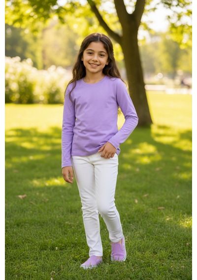Kiagu Lila Basic Tsort - Terletmeyen Esnek Kumaş Pamuklu Mevsimlik Lila Kız Çocuk T-shirt Lila Kiagu Lila Basic Tsort - Terletmeyen Esnek Kumaş Pamuklu Mevsimlik Lila Kız Çocuk T-shirt Lila
