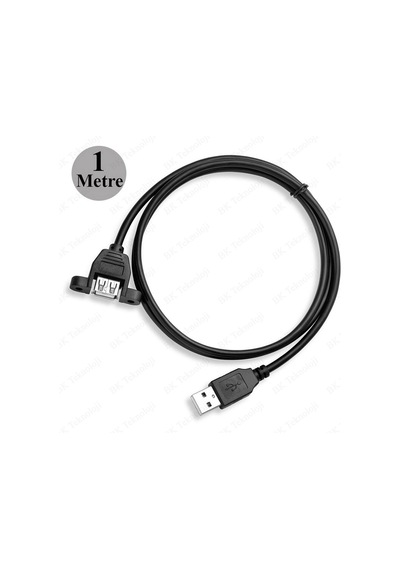 Panel Tipi Vidalı USB 2.0 Uzatma Kablosu-1 Metre