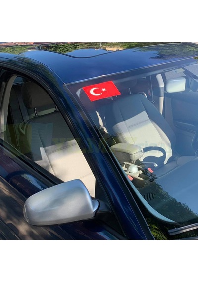 Türk Bayrağı Ön Cam Oto Sticker Araba Yapıştırma Etiket Çıkartma