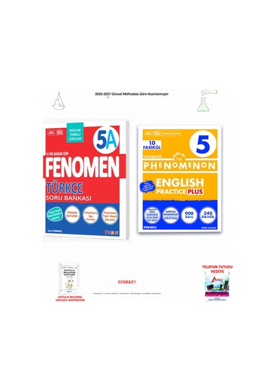 Fenomen 5. Sınıf Türkçe A Sb + English Practice 2 Kitap Seti