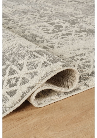 Kaşmir Halı 7/24 Sahara Marta Gri 100x300 CM Salon Mutfak Halısı Yolluk Kilim