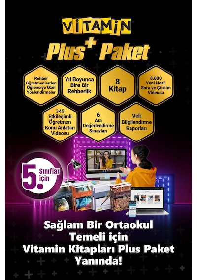 5. Sınıf Plus Paket Dijital Eğitim Seti MEB Uyumlu Dijital İçerikler 8 Kitap 6600 Yeni Nesil Soru 2 Haftada 1 Rehberlik Görüşmesi ve Veli Bilgilendirme Raporları