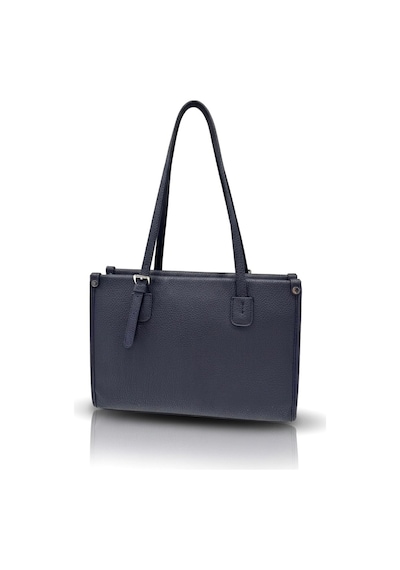 Just Polo Kadın Yeni Sezon Yumuşak Deri Büyük Boy Fermuarlı Lüks Tasarım El Çantası Shopper Lacivert