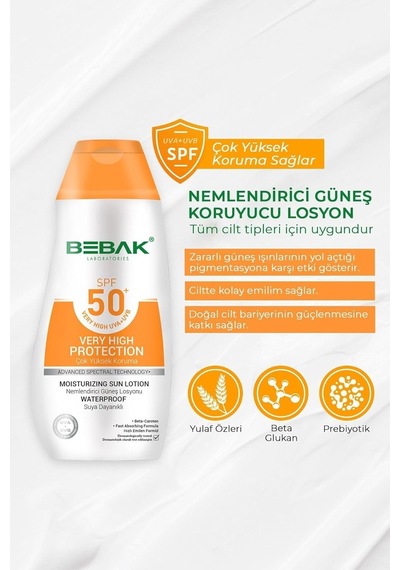 Nemlendirici Güneş Losyonu 50+ Spf 200 Ml