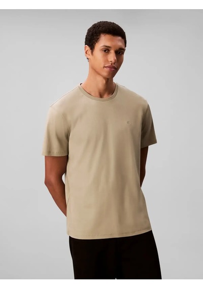 Calvin Klein Ss Supıma Chest Emb Bej Erkek T-shirt