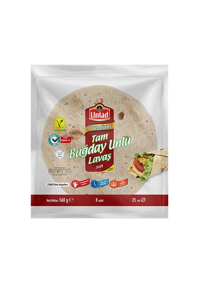 Untad Tortilla Lavaş Tam Buğdaylı 8 Li 560 Gr X 3 Adet