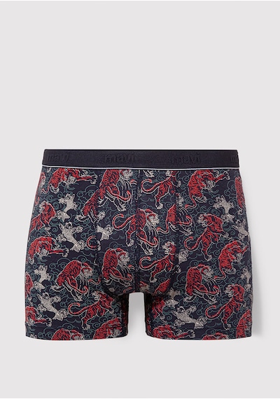 Mavi - Kaplan Baskılı Lacivert Boxer 091121-24413 (331827454)