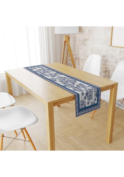 Adawall Blue Flowers Runner