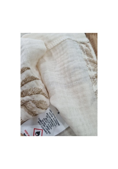 Uğur Bebe %100 Pamuk Erkek Çocuk Palmiye Desenli Müslin Kumaş Polo Yaka Gömlek & Müslin Kumaş Kahve Şort Takım Bej Bej Uğur Bebe %100 Pamuk Erkek Çocuk Palmiye Desenli Müslin Kumaş Polo Yaka Gömlek & Müslin Kumaş Kahve Şort Takım Bej Bej