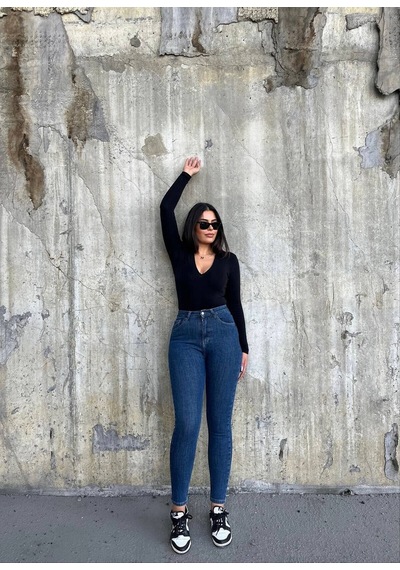 Zdnjeans Kadın Balloon Orta Mavi Skater Jean W1847 Açık Mavi