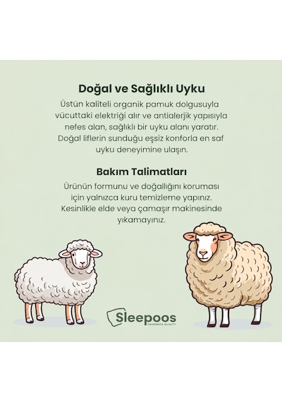 Sleepoos El Yapımı %100 Organik Pamuk Yorgan 195 x 215