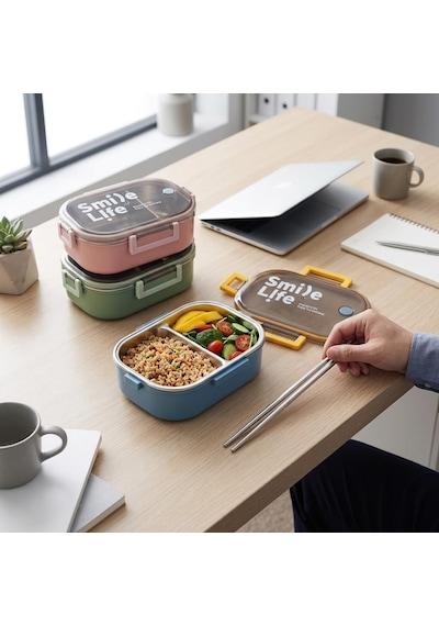 Deconox Paslanmaz Çelik Yemek Kabı 980 Ml, Bölmeli İç Hazneli Kilitli Kapaklı Lunch Box, Mavi Yeşil Pembe Renk Seçenekli Taşınabilir Saklama Kabı, 21 Deconox Paslanmaz Çelik Yemek Kabı 980 Ml, Bölmeli İç Hazneli Kilitli Kapaklı Lunch Box, Mavi Yeşil Pembe Renk Seçenekli Taşınabilir Saklama Kabı, 21